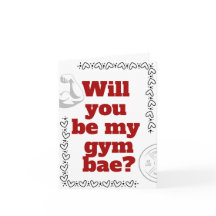 Seien Sie meine Gym Bae Funny Valentine Day Card