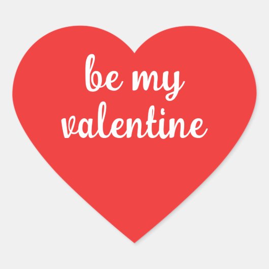Seien Sie meine Herzkleber für Valentine Herz-Aufkleber (Vorderseite)