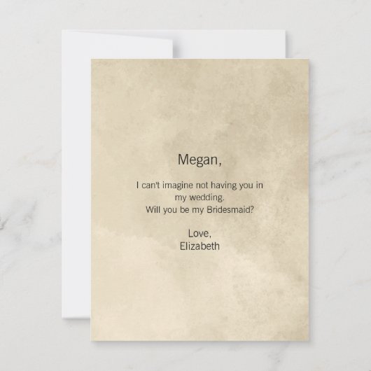 Seien Sie meine Jr Bridesmaid Champagne Peony & Pe (Rückseite)