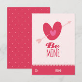 Seien Sie meine Liebe Klassenschule Kinder Valenti Einladung (Vorne/Hinten)