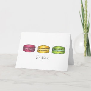Seien Sie meine Macaron Cookies Valentine's Day Li Feiertagskarte