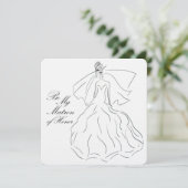 Seien Sie meine Matrone der Ehre Einladung (Stehend Vorderseite)