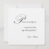 Seien Sie meine Matrone der Ehre Einladung (Rückseite)