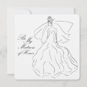 Seien Sie meine Matrone der Ehre Einladung (Vorderseite)