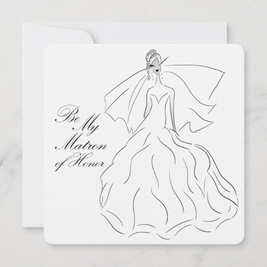 Seien Sie meine Matrone der Ehre Einladung (Vorderseite)