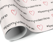 Seien Sie meine minimalen rosa Herzen Geschenkpapier (Rolleneckpunkt)