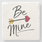 Seien Sie meine Niedlichen Valentine Steinuntersetzer (Vorderseite)