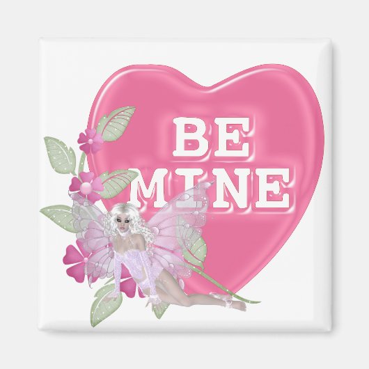 Seien Sie meine rosa Candy Fairy/Fee Design Magnet (Vorne)