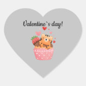 Seien Sie meine Tigertigress-Einladung Herz-Aufkleber (Vorderseite)