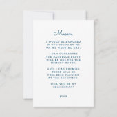 Seien Sie meine Trauzeuge Card - Funny Dankeskarte (Rückseite)