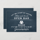 Seien Sie meine Trauzeuge-Karte - rustikal Dankeskarte (Vorne/Hinten)