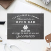 Seien Sie meine Trauzeuge-Karte - Rustikale Halbpe Dankeskarte