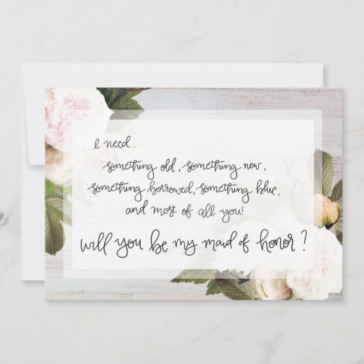 Seien Sie meine Trauzeugin | Brautparty Fragend Ka Einladung (Vorderseite)