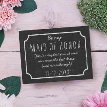Seien Sie meine Trauzeugin Chalkboard Wedding Vors