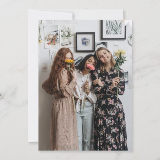 Seien Sie meine Trauzeugin Foto Moderne Einladung (Rückseite)