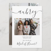 Seien Sie meine Trauzeugin Foto Moderne Einladung (Vorne/Hinten)
