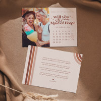 Seien Sie meine Trauzeugin | Foto und Kalender