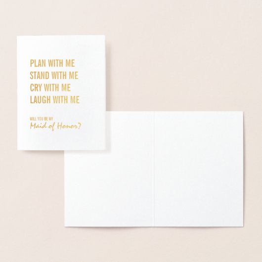 Seien Sie meine Trauzeugin mit der Me Gold Foil Ca Folienkarte (Anzeige)
