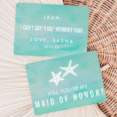 Seien Sie meine Trauzeugin | Starfish Aqua Einladung