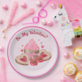 Seien Sie meine Valentine Cup Kuchen, Cookies und  Pappteller (Party)