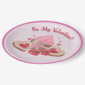 Seien Sie meine Valentine Cup Kuchen, Cookies und Pappteller (Schrägansicht)