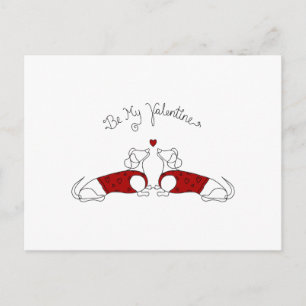 Seien Sie meine Valentine Dackel Postcard Postkarte