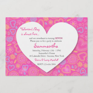 Seien Sie meine Valentine Geburtstagsparty Einladu Einladung