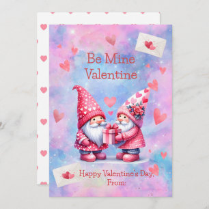 Seien Sie meine Valentine Gnoma Flat Holiday Card Feiertagskarte