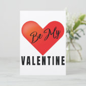 Seien Sie meine Valentine-Grußkarte Einladung (Stehend Vorderseite)