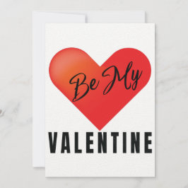 Seien Sie meine Valentine-Grußkarte Einladung