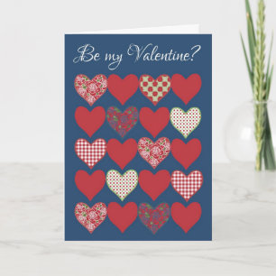 Seien Sie meine Valentine Grußkarte, Herz und Rose Feiertagskarte