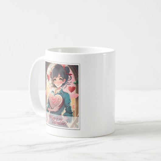 Seien Sie meine Valentine im Manga Style 31470 Kaffeetasse (Vorderseite Links)