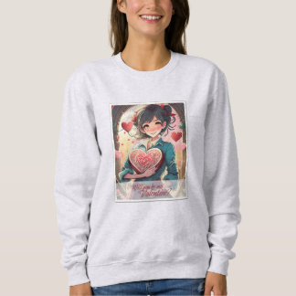 Seien Sie meine Valentine im Manga Style 31470 Sweatshirt