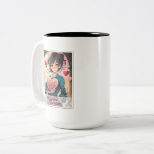 Seien Sie meine Valentine im Manga Style 31470 Zweifarbige Tasse