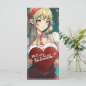 Seien Sie meine Valentine im Manga Style 33893 (Stehend Vorderseite)