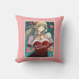 Seien Sie meine Valentine im Manga Style 33893 Kissen