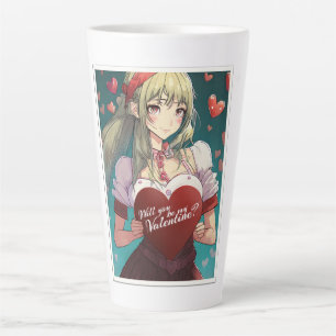Seien Sie meine Valentine im Manga Style 33893 Milchtasse