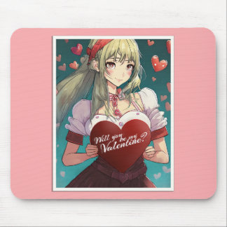 Seien Sie meine Valentine im Manga Style 33893 Mousepad