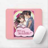 Seien Sie meine Valentine im Manga Style 58477 Mousepad (Mit Mouse)