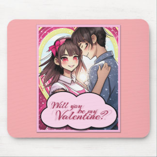 Seien Sie meine Valentine im Manga Style 58477 Mousepad