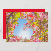 Seien Sie meine Valentine Natureblüten Herzblüte B Einladung (Vorne/Hinten)