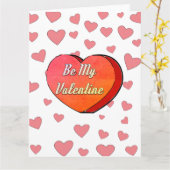 Seien Sie meine Valentine Niedlich Heart Candy Zei Karte (Gelbe Blume)