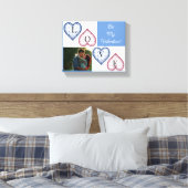 Seien Sie meine Valentine Personalisiert Foto Canv Leinwanddruck (Insitu (Schlafzimmer))