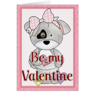 Seien Sie meine Valentine Puppy Dog Grußkarte d6