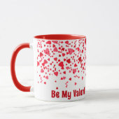 Seien Sie meine Valentine Red Confetti Hearts Tasse (Links)