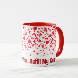 Seien Sie meine Valentine Red Confetti Hearts Tasse