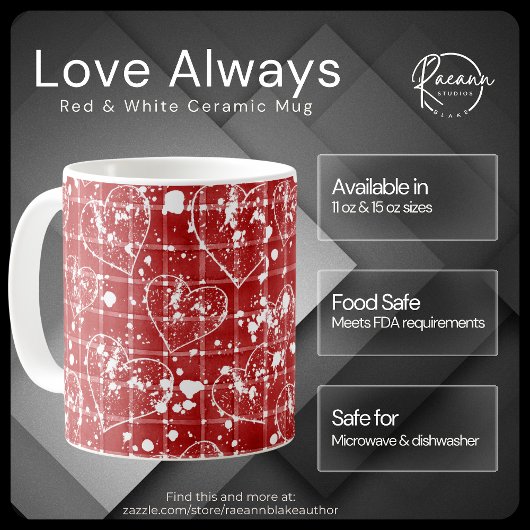 Seien Sie meine Valentine Red & White Keramik Tass Kaffeetasse