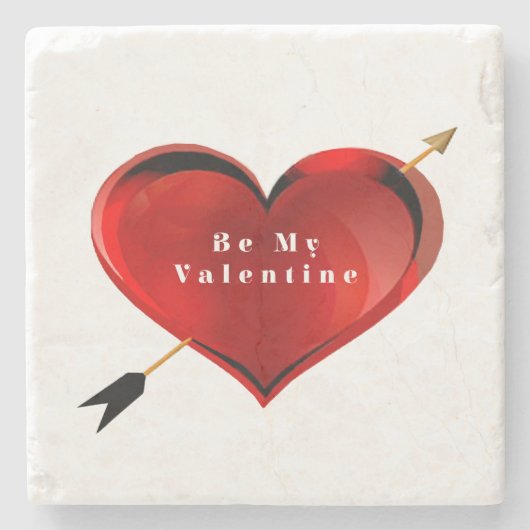 Seien Sie meine Valentine Stone Untersetzer (Vorderseite)
