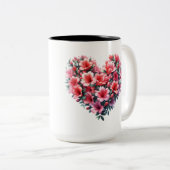 Seien Sie meine Valentine-Tasse Zweifarbige Tasse (VorderseiteRechts)