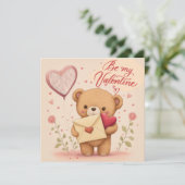 Seien Sie meine Valentineinladung Einladung (Stehend Vorderseite)